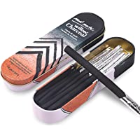 Mont Marte Carboncillo para Dibujo – 10 piezas en diferentes Tamaños – Lapices Carboncillo Negro – Lápices de Dibujo en…